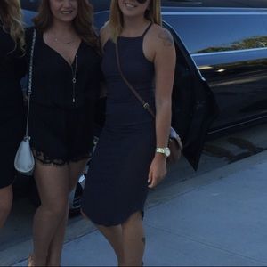 Blue/gray midi dress